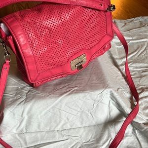 Cole Haan hot pink leather tote purse